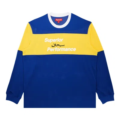 Pre-owned Supreme Arabic Mesh Long-sleeve Top 'royal' | Blue | Men's Size L