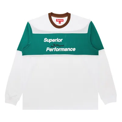 Pre-owned Supreme Arabic Mesh Long-sleeve Top 'white' | Men's Size L