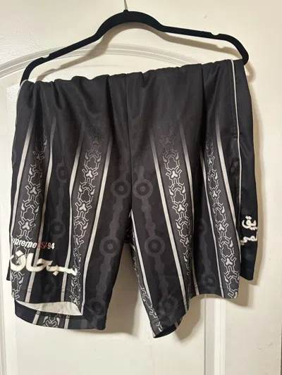 Pre-owned Supreme Arabic Soccer Shorts Black Xl