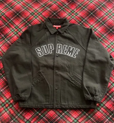 Pre-owned Supreme Arc Denim Coaches Jacket Black Size Medium