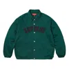 Supreme Logo-embroidered Bomber Jacket In Green