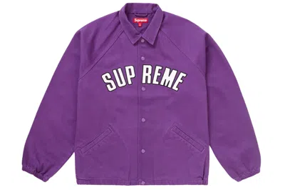 Pre-owned Supreme Arc Denim Coaches Jacket Purple