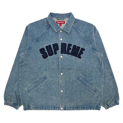 Pre-owned Supreme Arc Denim Coaches Jacket 'washed Indigo' | Blue | Men's Size M
