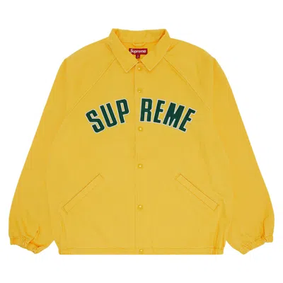 Pre-owned Supreme Arc Denim Coaches Jacket 'yellow'