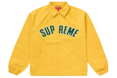Pre-owned Supreme Arc Denim Coaches Jacket Yellow