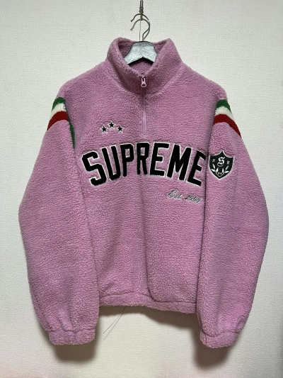 Pre-owned Supreme Arc Fleece Half Zip Pullover In Pink