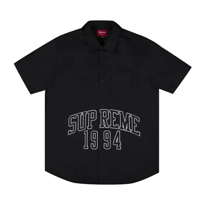 Pre-owned Supreme Arc Logo Short-sleeve Work Shirt 'black' | Men's Size M