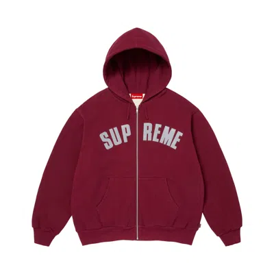 Pre-owned Supreme Arc Thermal Lined Zip Up Hooded Sweatshirt 'cardinal' | Red | Men's Size S
