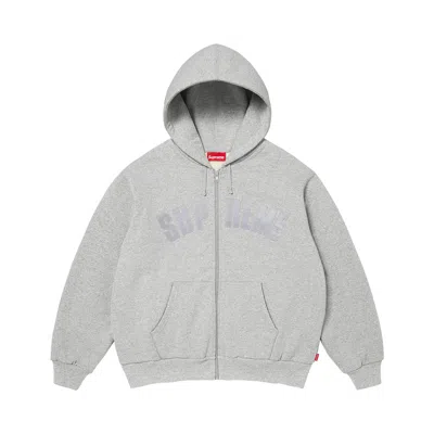 Pre-owned Supreme Arc Thermal Lined Zip Up Hooded Sweatshirt 'heather Grey' | Men's Size Xl