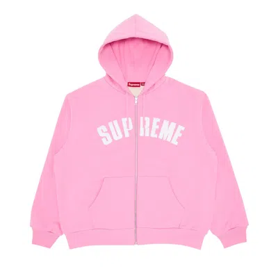 Pre-owned Supreme Arc Thermal Zip Up Hooded Sweatshirt 'pink'