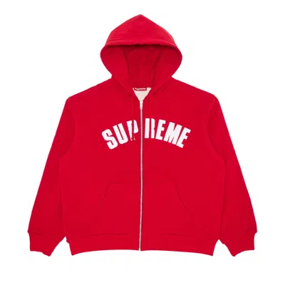 Pre-owned Supreme Arc Thermal Zip Up Hooded Sweatshirt 'red'