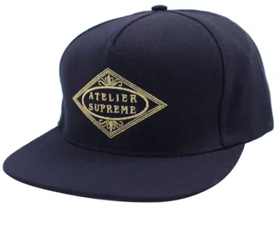 Pre-owned Supreme Atelier 5 Panel Hat In Navy Blue