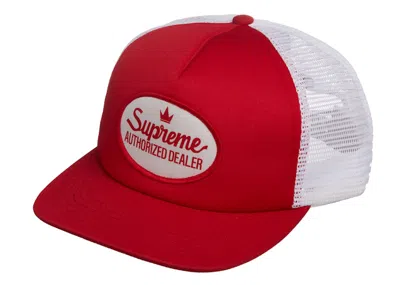 Pre-owned Supreme Authorized Mesh Back 5panel In Red