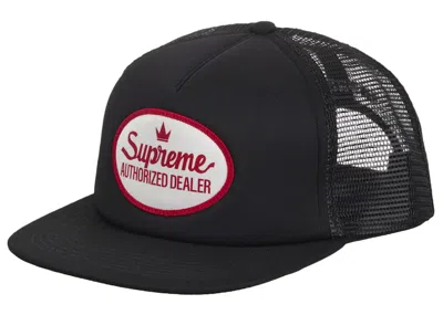 Pre-owned Supreme Authorized Mesh Back 5panel (ss25) In Black