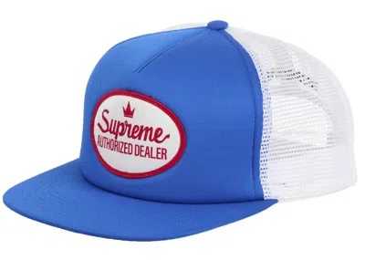 Pre-owned Supreme Authorized Mesh Back 5panel (ss25) In Blue