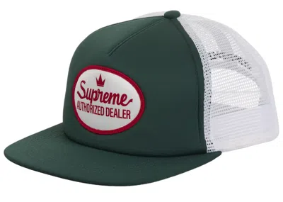 Pre-owned Supreme Authorized Mesh Back 5panel (ss25) In Green