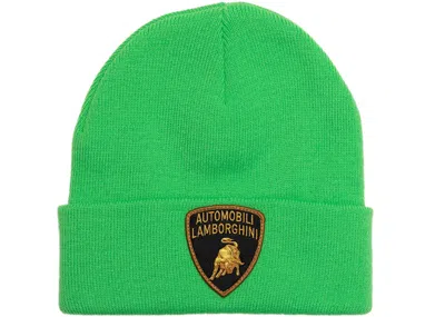 Pre-owned Supreme Automobili Lamborghini Beanie In Lime