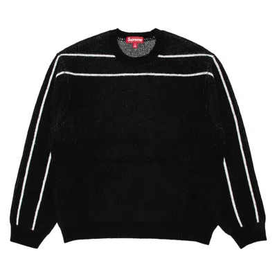 Pre-owned Supreme Back Stripe Sweater 'black'