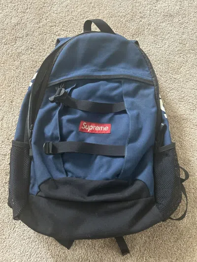 Pre-owned Supreme Backpack In Blue