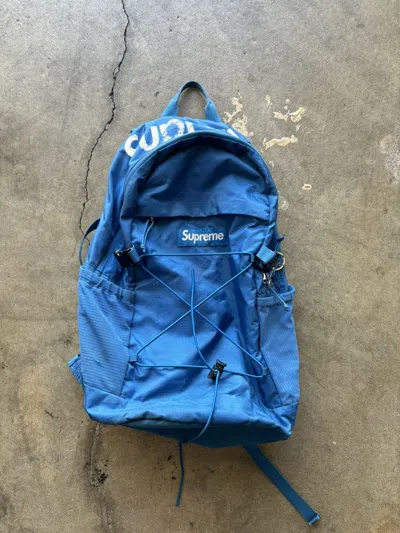 Pre-owned Supreme Backpack In Blue