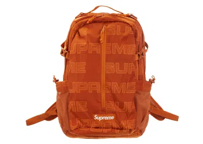 Pre-owned Supreme Backpack (fw21) In Orange