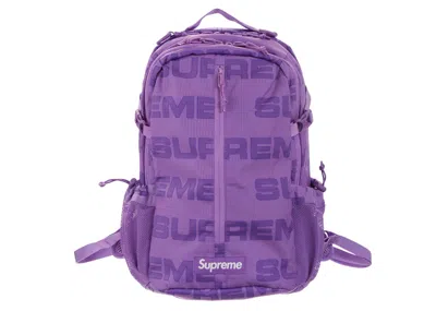 Pre-owned Supreme Backpack (fw21) In Purple