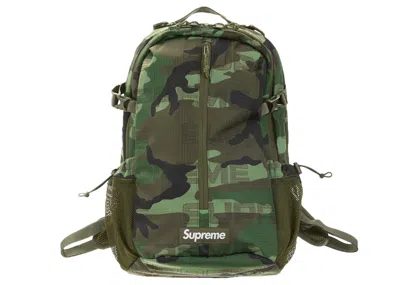 Pre-owned Supreme Backpack (fw21) In Woodland Camo