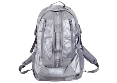 Pre-owned Supreme Backpack (fw22) In Silver