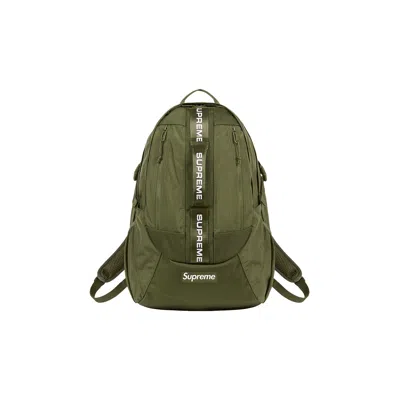 Pre-owned Supreme Backpack 'olive' In Green