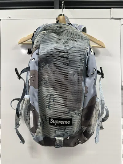 Pre-owned Supreme Backpack Ss20 Blue Chocolate Chip Camo