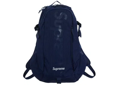Pre-owned Supreme Backpack (ss24) In Navy Blue