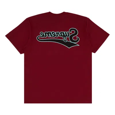 Pre-owned Supreme Backwards Tee 'cardinal' In Red