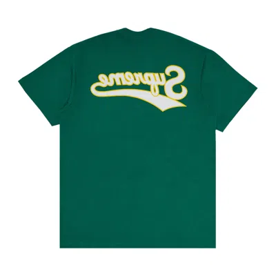Pre-owned Supreme Backwards Tee 'light Pine' In Green