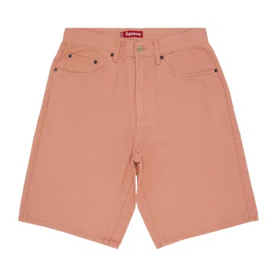 Pre-owned Supreme Baggy Denim Short 'dusty Peach' In Orange