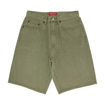 Pre-owned Supreme Baggy Denim Short 'olive' | Green | Men's Size 38