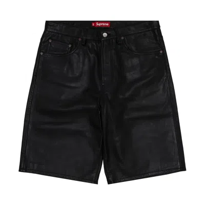 Pre-owned Supreme Baggy Leather Short 'black' | Men's Size 30