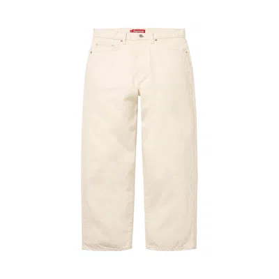 Pre-owned Supreme Baggy Selvedge Jean 'natural' | Cream | Men's Size 34 In White