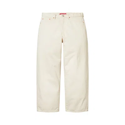 Pre-owned Supreme Baggy Selvedge Jean 'natural' | Cream | Men's Size 34 In White
