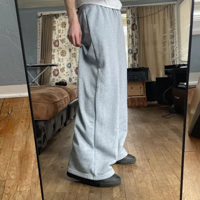 Pre-owned Supreme Baggy Wide Leg Grey Sweatpants