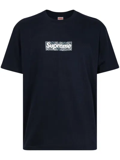 Supreme Bandana Box Logo T-shirt In Blue
