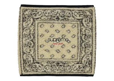 Pre-owned Supreme Bandana Fleece Neck Gaiter In Tan