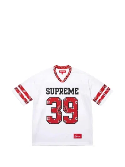 Supreme Bandana Football T‑shirt In White