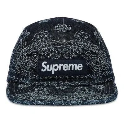 Supreme Bandana-print Baseball Cap In Black