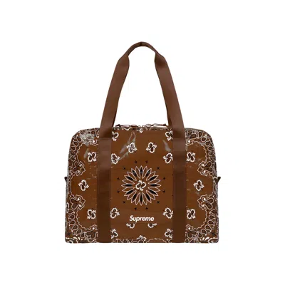 Pre-owned Supreme Bandana Tarp Small Duffle Bag 'brown' | Men's Size Onesize