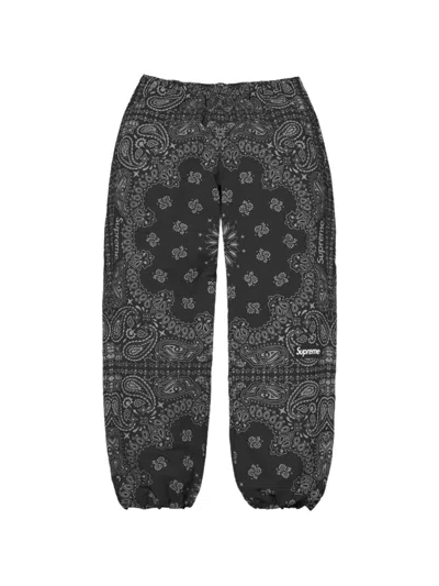 Supreme Bandana-print Track Pants In Gray