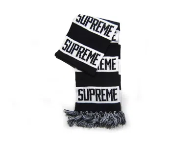 Pre-owned Supreme Bar Stripe Scarf In Black
