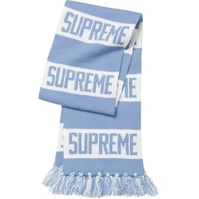 Pre-owned Supreme Bar Stripe Scarf In Light Blue