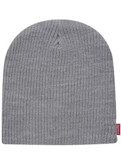 Pre-owned Supreme Basic Beanie In Heather Grey