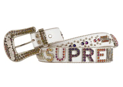Pre-owned Supreme B.b. Simon Belt In White