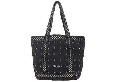 Pre-owned Supreme B.b. Simon Denim Tote Bag In Black